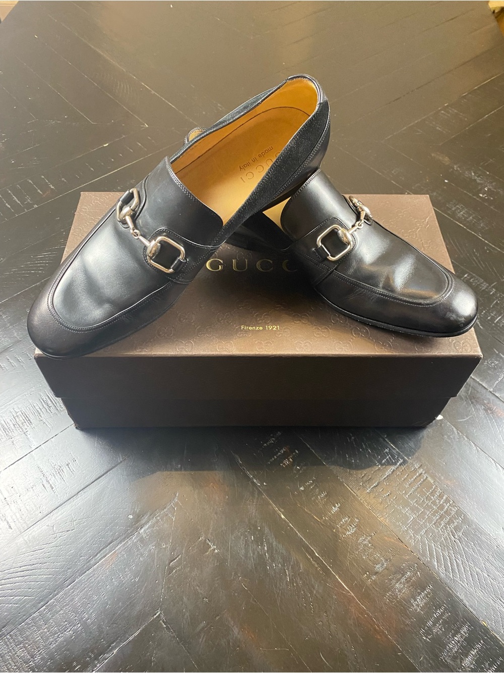 Gucci Black Leather Bit Loafers for Men